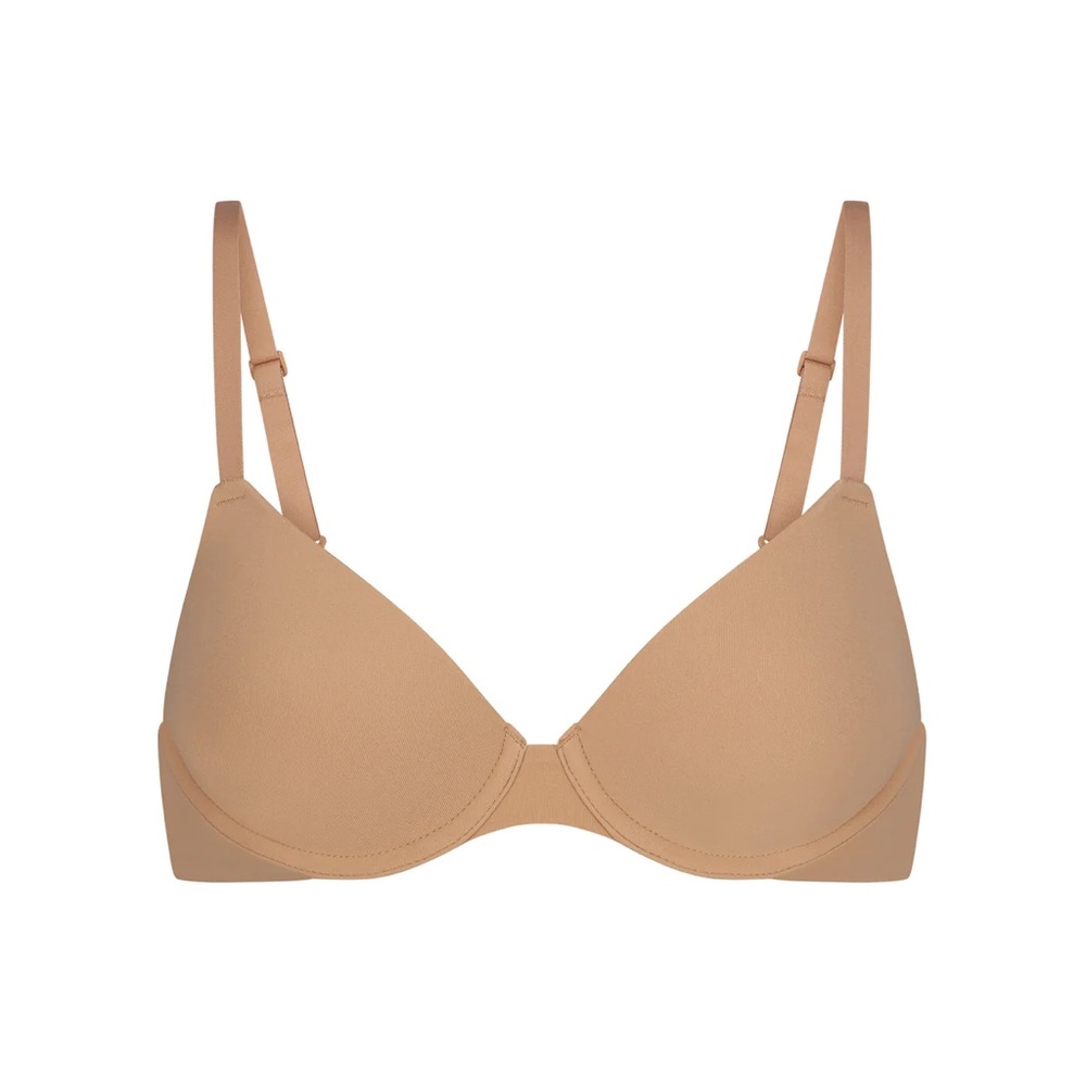 SKIMS Women's Fits Everybody Adjustable T-Shirt Demi Bra Ochre Size 32DDD